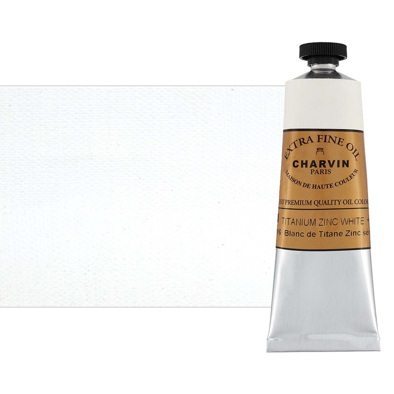 Charvin Extra Fine Oil Paint, Titanium Zinc White 60 mL - Triple-Milled, Rich Texture, Poppy Oil-Based, Light-Fast, Handmade, Archival Quality